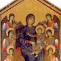 13-2 <i>The Virgin and Child Enthroned and Surrounded by Angels</i>, Cimabue