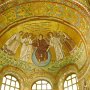 9-7 Choir and apse of San Vitale, Christ, Two Angels, Saint Vitalis and Bishop Ecclesius (mosaic) 